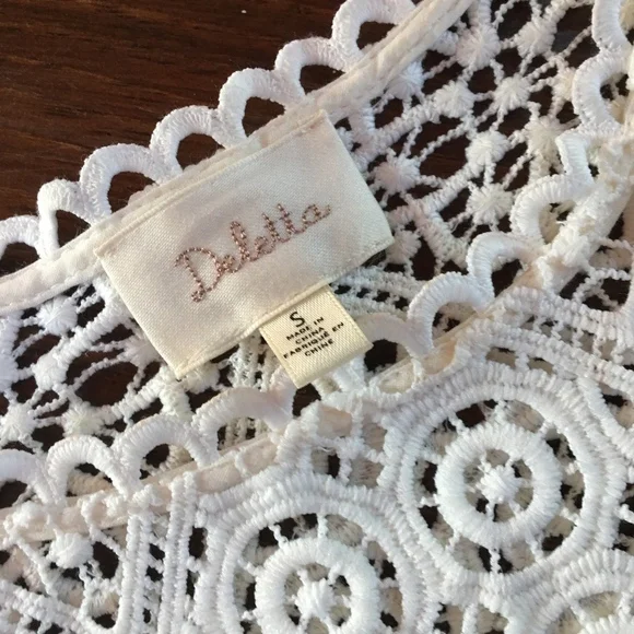 Anthropologie / Deletta Cream Lace Shell - Size S - Picture 4 of 4